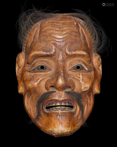 Edo period (1651-1868), 18th century A Noh Mask of Sanko jo