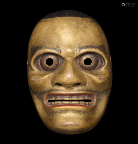 A Noh mask of TsurimanakoEdo period (1615-1868), 17th/18th century Deme Mitsushige (Genkyu Mitsushige, died 1719)