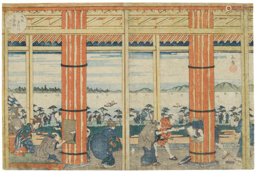 Edo period (1615-1868), circa 1834-1864 Yashima Gakutei (1786-1868), Isshusai Kunikazu (1848-1868), Utagawa Kunisada I (Toyokuni III, 1786-1864), Utagawa Kunisada II (Kunimasa III, Toyokuni IV, 1823-1880), and Utagawa Hiroshige II (Shigenobu, 1826-1869)