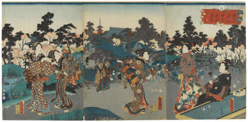 Edo period (1615-1868), circa 1852-1854 Utagawa Kunisada I (Toyokuni III, 1786-1864)