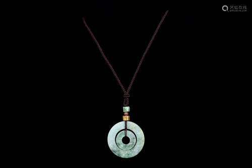 DOUBLE JADEITE DISC PENDANT