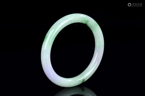 JADEITE ROUND BANGLE BRACELET WITH CERTIFICATE