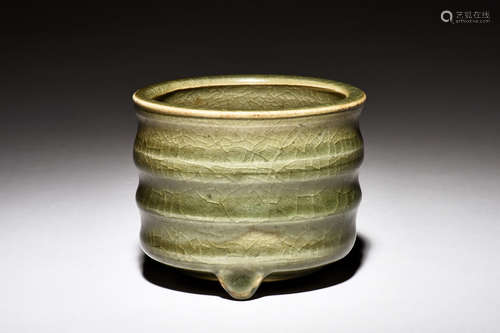 CELADON GLAZED TRIPOD CENSER