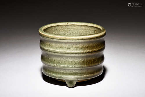 CELADON GLAZED TRIPOD CENSER