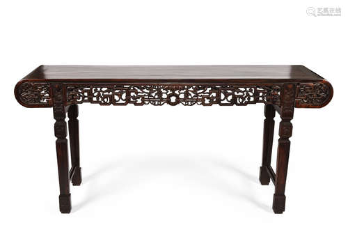 SUANZHI HARD WOOD CARVED LONG TABLE