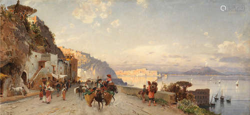 Going to market, Naples Hermann David Salomon Corrodi(Italian, 1844-1905)