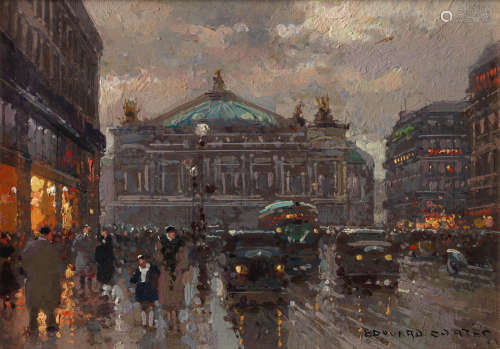 Avenue de l'Opera, Paris; Rue de la Paix et Place Vendôme, Paris each 16.5 x 22.5cm (6 1/2 x 8 7/8in). Edouard Léon Cortès(French, 1882-1969)