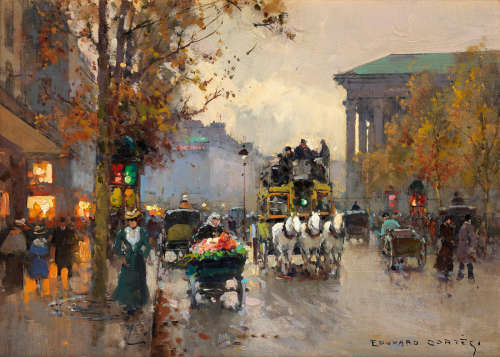 Boulevard de la Madeleine, Paris Edouard Léon Cortès(French, 1882-1969)
