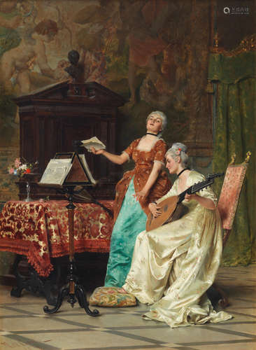 The recital Tito Conti(Italian, 1842-1924)