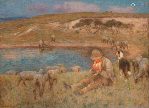 Peaceful rest Edward Stott, ARA(British, 1855-1918)