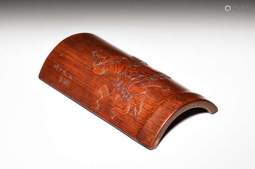 BAMBOO CARVED 'GUANYIN' WRIST REST