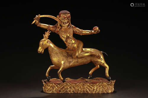 GILT BRONZE VAJRAYOGINI FIGURE