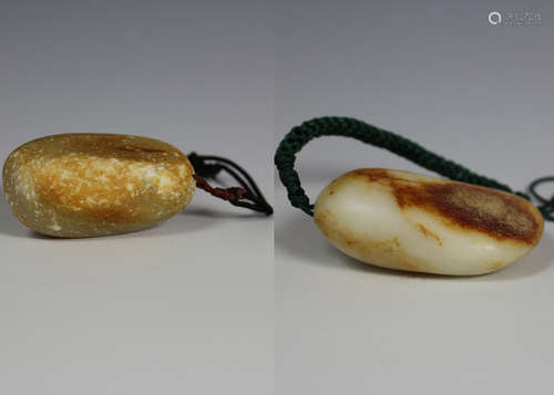 TWO JADE PENDANTS