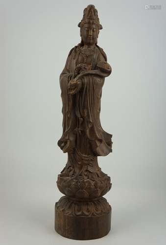 AGARWOOD FIGURE OF GUANYIN