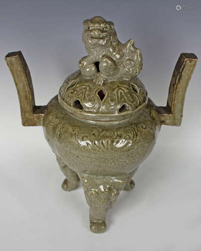 CELADON GLAZE INCENSE BURNER