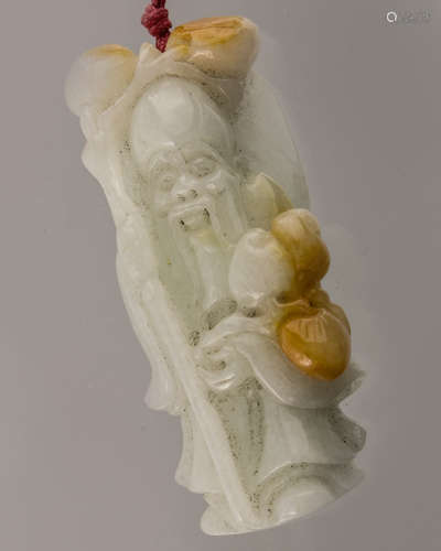 JADE SHOUXING FIGURE PENDANT