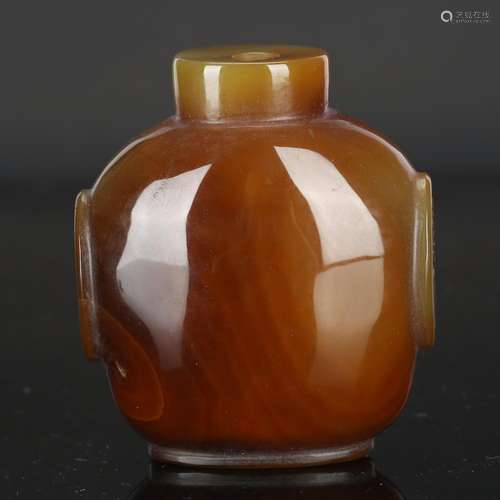 CHINESE AGATE SNUFF BOTTLE