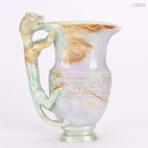 CHINESE JADEITE CHILONG CUP