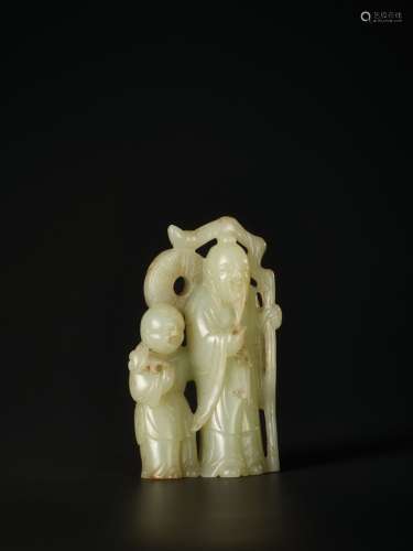 Chinese Works of ArtA PALE CELADON CARVING OF ‘...