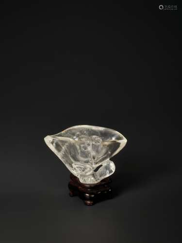 Chinese Works of ArtA ROCK CRYSTAL ‘LINGZHI’ BR...