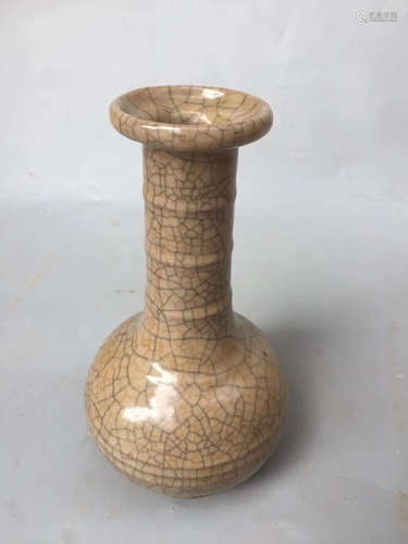 A GE KILN LONG-NECK VASE