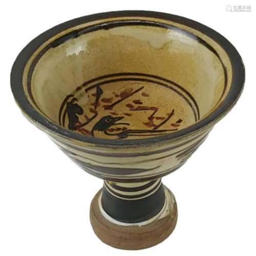 A Jin Dynasty Style Cizhou Ware High Stem Cup