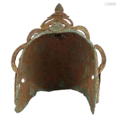 An Antique Tran Dynasty Dai-Viet Bronze Helmet