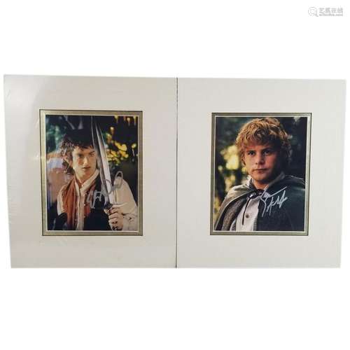 Two Lord of the Rings Photos with Signed Autographs