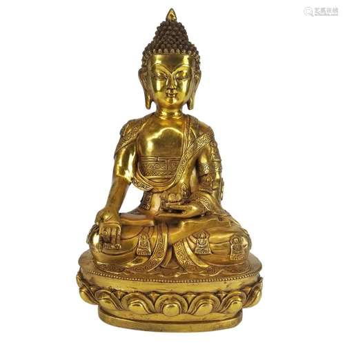 Important Bronze Buddha with Yongle Mark