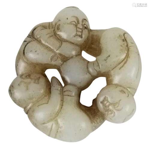 A White Jade Carved Pendant