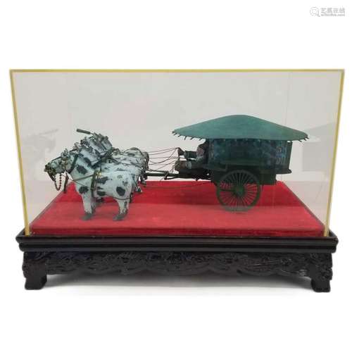 A Bronze Scaled Model of Qin Dynasty Horse Chariot