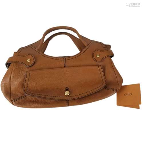 A TOD's Brown Leather Hobo Shoulder Handbag