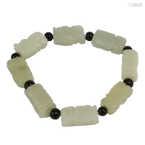 A Hand Carved Jade Bracelet