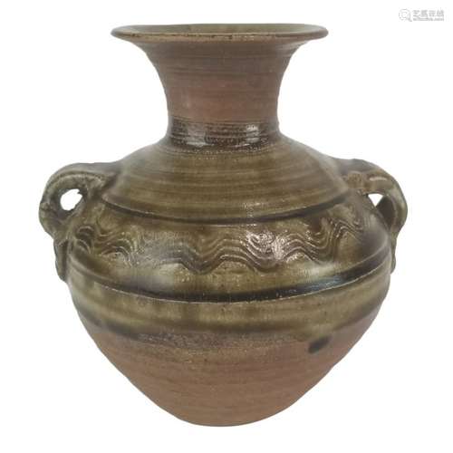 A Han Style Ash Glazed Jar