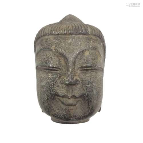 A Stone Carved Head of Buddha