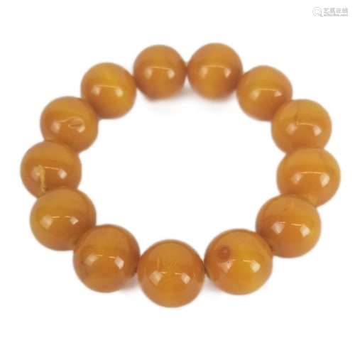 A Butterscotch Amber Bracelet