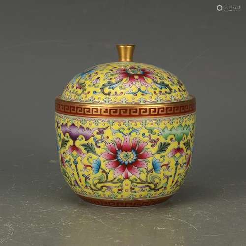 CHINESE FAMILLE ROSE COVER JAR