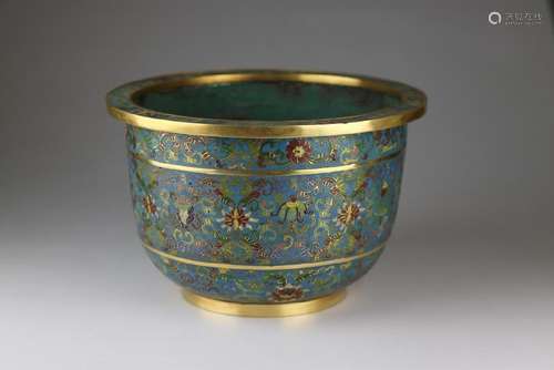 CHINESE CLOISONNE PLANTER'S POT