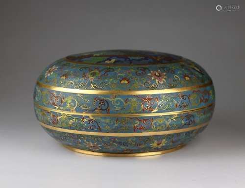 CHINESE CLOISONNE COVER BOX