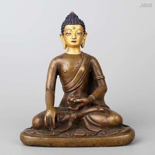 CHINESE TIBETAN BRONZE SHAKYAMUNI