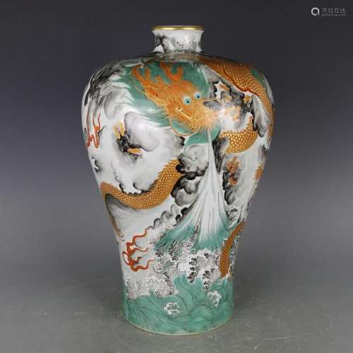 CHINESE FAMILLE ROSE MEIPING VASE