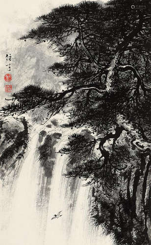 黎雄才 （款） 山水 镜片