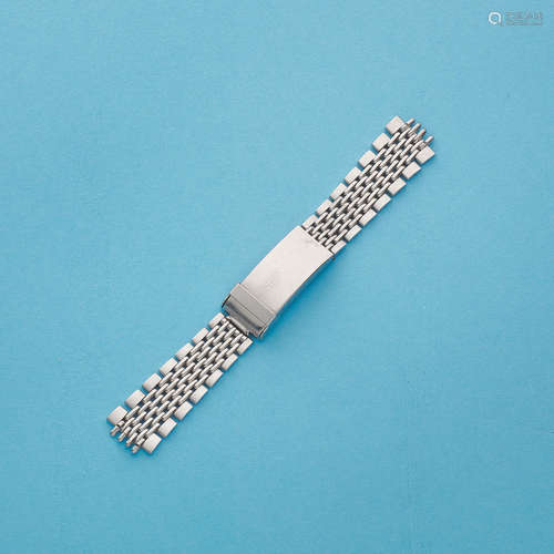 Circa 1970  A stainless steel Heuer Gay Frères 'rice link' bracelet