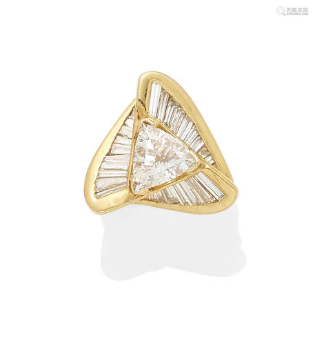 A diamond and gold ring