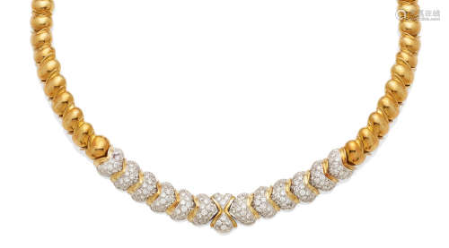 A Diamond and 18k Gold Necklace