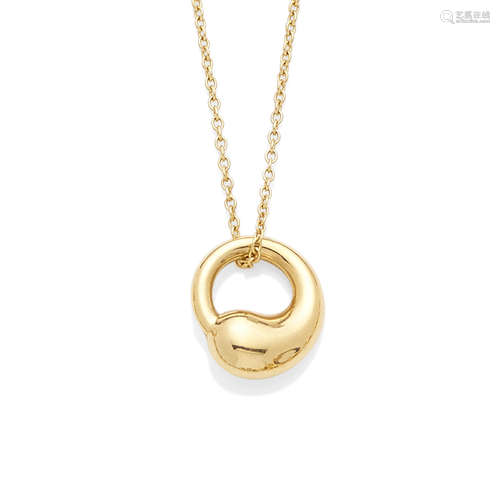 An 18k gold 'Eternal Circle' necklace, Elsa Peretti for Tiffany & Co., Spanish