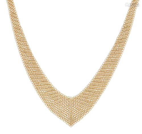 An 18K Gold mesh Scarf Necklace, Elsa Peretti for Tiffany & Co.