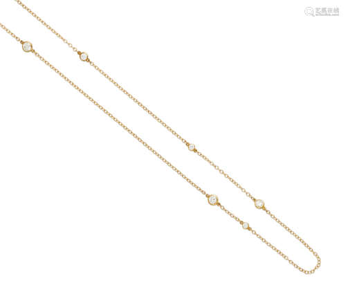 A diamond and 18K Gold 'Diamonds by the Yard' Necklace, Elsa Peretti for Tiffany & Co.