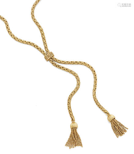 An 18k gold lariat necklace, Marchisio