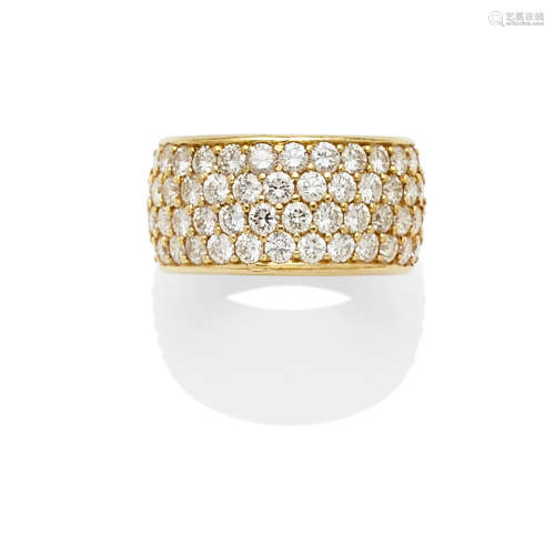 A diamond and gold eternity band